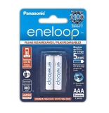 Pilha Recarregável Eneloop AAA (Palito) BK-4MCCE/2BB, Panasonic, Cartela com 2 unidades