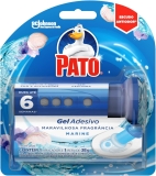 Pato Desodorizador Sanitário Gel Adesivo Aplicador + Refil Marine 1 Disco
