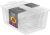Conjunto de 3 Organizadores Plásticos, Linha bel, 600 ml, 1.5L e 4L, Cor Cristal, Ordene