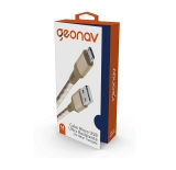 Cabo Micro USB, nylon trançado, para dispositivo Android e acessórios,1.5MT, Golden (Dourado), MIC15G, Geonav