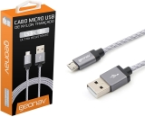 Geonav MIC15G – Cabo Micro USB Ultraresistente para Dispostívos Android e Acessórios, 1.50M, Cinza (Titanium)