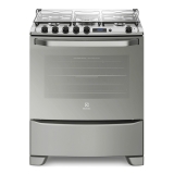 Fogão 5 Bocas Com Porta Full Glass Espelhada E Timer Electrolux (76sas) Bivolt