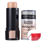 Kit Maybelline Master Strobing Stick Medium Nude Glow 200 – Iluminador Cintilante 6