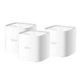 Kit 3x Roteador Mesh WiFi D-Link AC 1200Mbps Easymesh, com Comando de Voz com Google Assistant e Alexa, Branco – COVR-1103