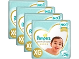 Kit Fraldas Pampers Premium Care Tam. XG – 11 a 15Kg 26 Unidades Cada 4 Pacotes