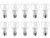 Kit Lâmpadas LED 10 Unidades Branca E27 9W – 6500K Elgin Bulbo A60