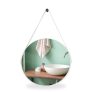 Espelho Adnet Redondo 40cm com Alça e Suporte para Sala Quarto Banheiro Hall – Outlet Dos Espelhos