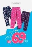 5 LEGGINGS POR 69,90!💕