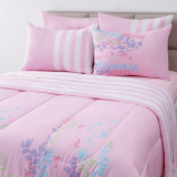 Enxoval Cama Queen Herbal Rosa 7 Pecas – Casa e Conforto
