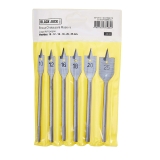 Jogo de 6 Brocas Chatas para Madeira 10-25 mm, Black Jack J030