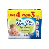 Toalhas Umedecidas, MamyPoko, 200 Unidades, Pacote com 200 unid.