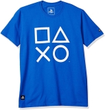 Camiseta Playstation Classic Symbols, Banana Geek, Masculino, Azul, G