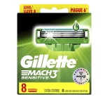 Carga para Aparelho de Barbear Gillette Mach3 Sensitive Leve 8 Pague 6