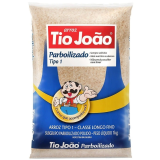 5 Pacotes de Arroz Tio João Parbolizado Tipo 1 Pacote 1kg