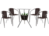 Conjunto de Mesa para Área Externa de Fibra – com 4 Cadeiras Alegro Móveis CJMB40199