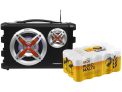 Caixa de Som Amplificadora Mondial MCO-07 80W – com Cerveja Skol Puro Malte 269ml 15 Unidades
