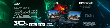 Todo o site da Acer com cashback de 30% pagando com AME