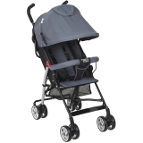 Carrinho de Bebê de Passeio Pratic Cinza e Preto – First Steps