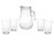 Conjunto de Jarra 1,5L e Copos 280ml de Vidro – Nadir Maracatu 5 Peças