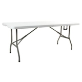 Mesa Dobrável Tipo Maleta 180cm Branco – Klimber