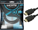 Cabo Hdmi 2.0 4K Hdr 19P 5M Pix Gold, 5 metros, Preto