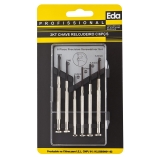 Chaves para relojoeiro com 6 peças, Eda, 2KT, Preto