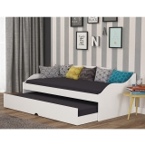Sofá Cama com Cama Auxiliar Lais Cimol Branco