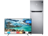 Geladeira/Refrigerador 453L + Smart TV 4K LED 55” – Samsung