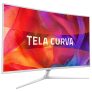 Monitor AOC LED 40´ Widescreen Curvo, Full HD, HDMI/VGA/DVI, Som Integrado, Altura Ajustável, Branco – C4008VH8