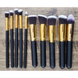 Kit 10 Pinceis maquiagem Kabuki Profissional