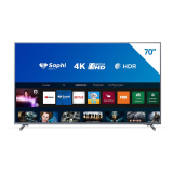 Smart TV LED 70″ 4K Philips 70PUG6774/78 com HDR, Pixel Plus, Dynamic Surround, Wi-Fi, Quad Core, Entradas HDMI e USB