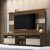 Rack com Painel para TV até 60 Polegadas Samba Espresso Móveis Cacau/Off White