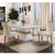 Conjunto Sala de Jantar Mesa e 4 Cadeiras Santorini Espresso Móveis Veludo Creme/Off White/Imbuia