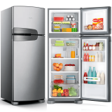 Geladeira Consul Frost Free Duplex 340 litros Evox com Prateleiras Altura Flex