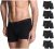 Cuecas boxer Kit com 10 Cuecas Boxer Pretas Cotton Comfort, Polo Match, Masculino
