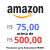 Cupom de R$ 75,00 acima de R$ 500,00 para Assinantes Prime na Amazon
