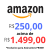 Cupom de R$ 250 acima de R$ 1499 no aplicativo da Amazon