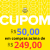 Cupom de R$ 50,00 em compras acima de R$ 249,00 no Mercado Livre