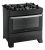Fogão 5 Bocas Atlas Atenas Glass Preto A Gás com Mesa de Vidro e Mega Chama Bivolt