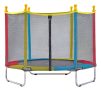 Justfun Cama Elástica Infantil Pula Pula Trampolim Preto 1,40 M Estrutura Colorida