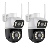 Kit 2 Câmera Ip A28 App Icsee Lente Dupla Cor Branco/preto Estary Shop
