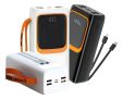 POLARES Tw50 Carregador Portátil Power Bank 50000mah Usb Com Cabo Carregamento Turbo Cor Preto Polares