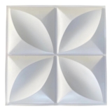 50 Placas Pvc 3d 25x25cm Kit Revestimento Parede Vital Decor Branco