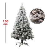 Árvore De Natal 1.50 Metros Com Neve Luxo 412 Galhos Cor Neve-Luxo