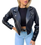 Jaqueta Feminina Couro Casaco Blusa Moda Outono Inverno