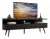 Rack Para Tv Até 65 Polegadas Madesa Londres Com Pés Retro Cor Preto 60021CPC