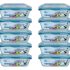 Kit 10 Marmitas Vidro Hermético Vidro Tampa Trava 370ml Star House