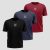 Kit 3 Camisetas Masculina Dry Alpha Lobo Geométrico