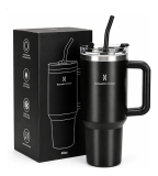 Copo Térmico Gigante 1,2l Inox Com Tampa E Inox Canudo