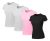 Kit 4 Blusas Feminina Tshirt Algodão Camiseta Baby Look